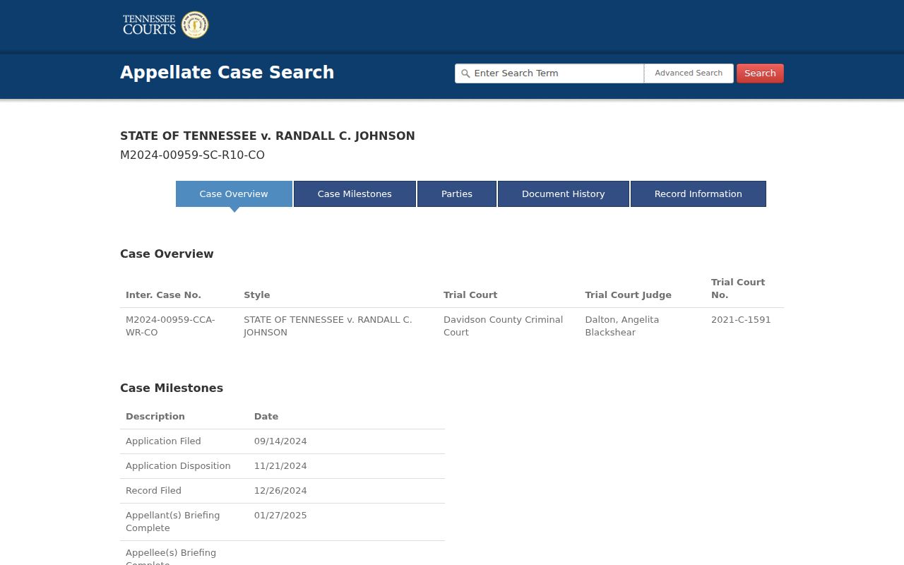 Greene County case search appellate history sample