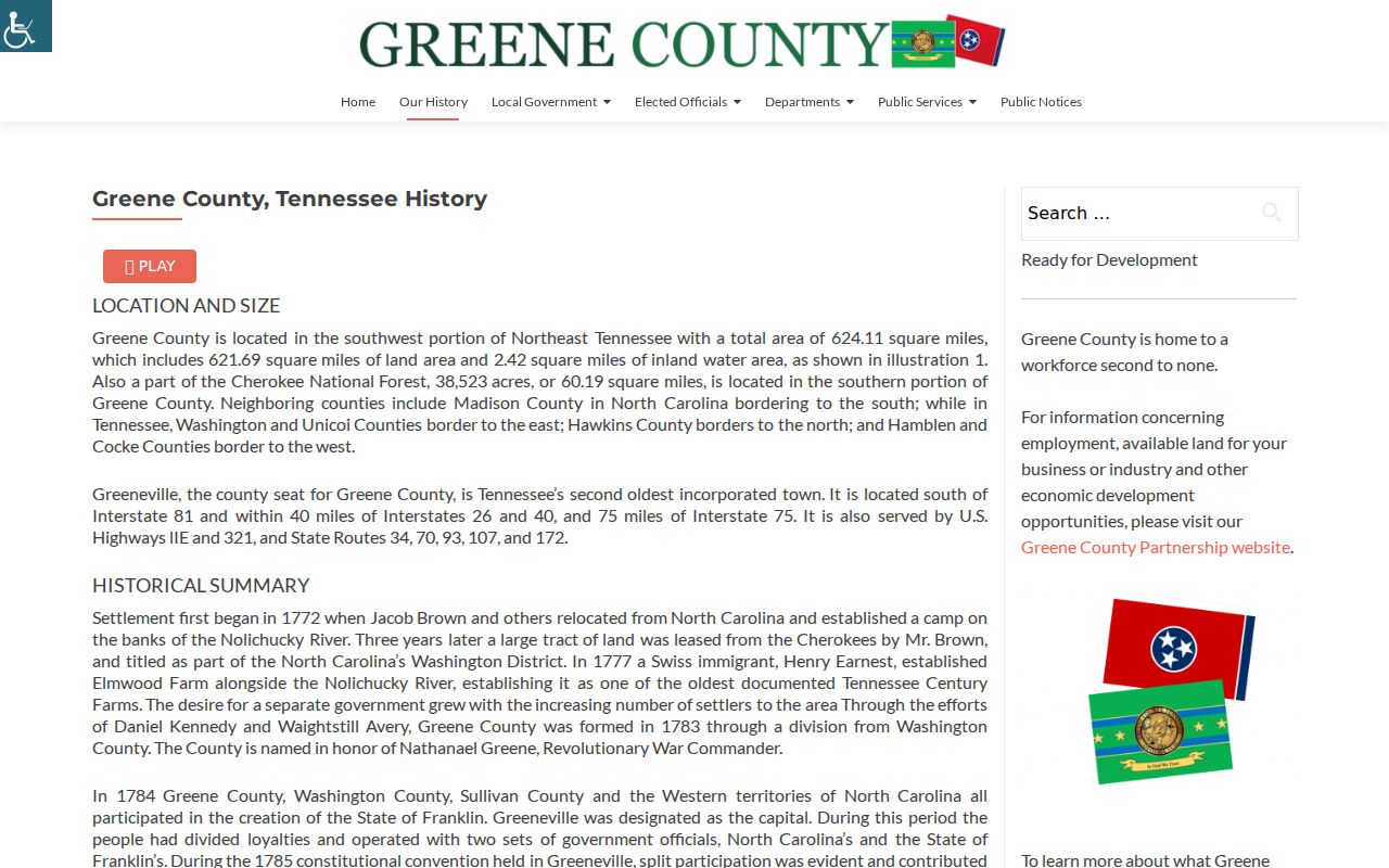 Greene County court records history on the county website