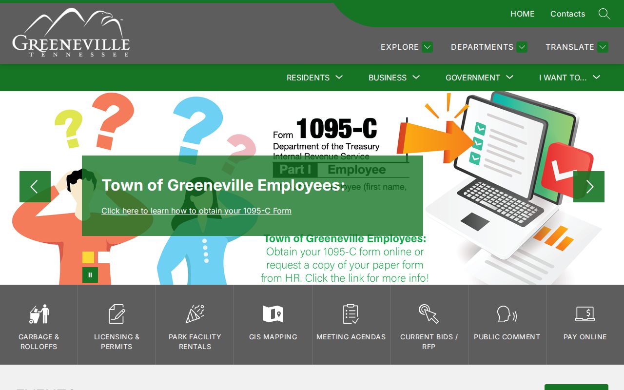 Greene County criminal docket municipal services in Greeneville