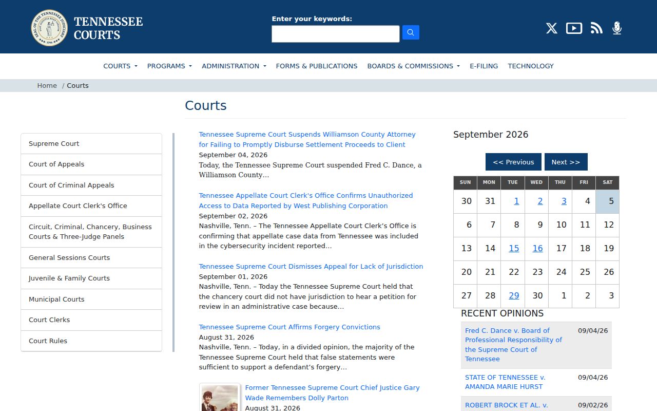 Greene County court docket Tennessee court structure